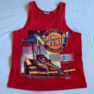 Vintage 1995 TSF sportswear Drag Racing championship tank top